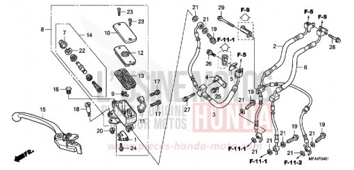 HAUPTBREMSZYLINDER, VORNE (CBF1000A/T/S) CBF1000A8 de 2008
